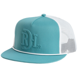 Red Dirt Hat Co. Branded Teal and White Mesh Cap
