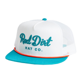 Red Dirt Hat Co. Cowboy Dan Turquoise and White Mesh Cap