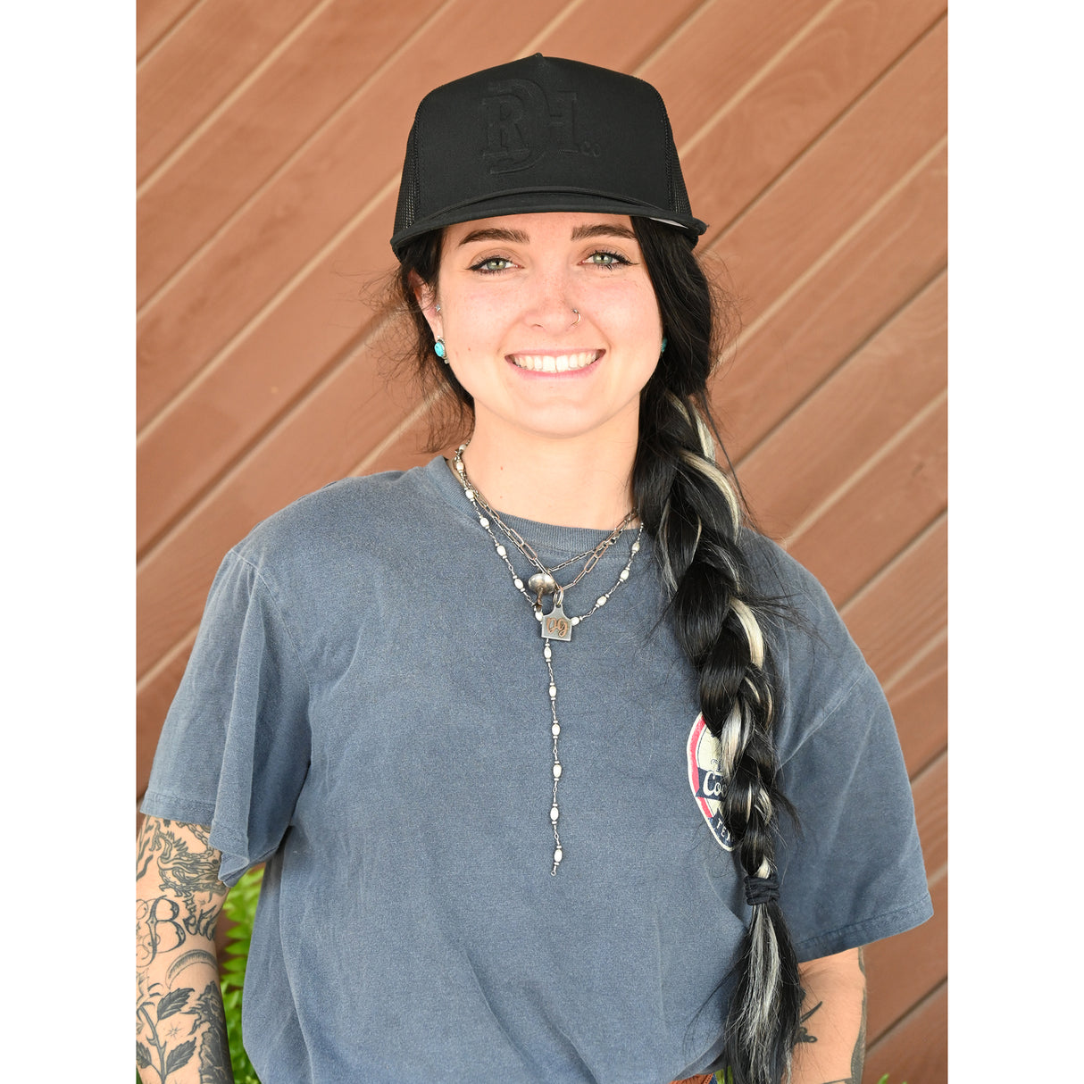 Red Dirt Hat Co. Branded Black Mesh Cap
