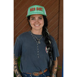 Red Dirt Hat Co. Papa Teal and White Mesh Flatbill Cap