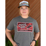 Red Dirt Hat Co. Broadhead White and Brown Mesh Flatbill Cap