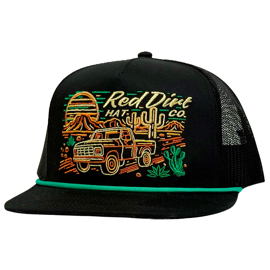 Red Dirt Hat Co. Desert Cruiser Black Snapback Cap