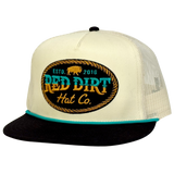 Red Dirt Hat Co. Buffalo Buckle Stone and Black Snapback Cap