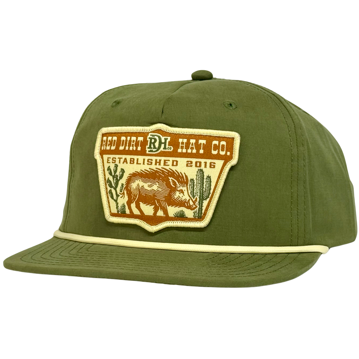 Red Dirt Hat Co. The Hunt Olive Green Snapback Cap
