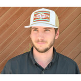 Red Dirt Hat Co. Desert Grit White and Tan Mesh Snapback Cap