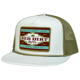 Red Dirt Hat Co. Desert Grit White and Tan Mesh Snapback Cap