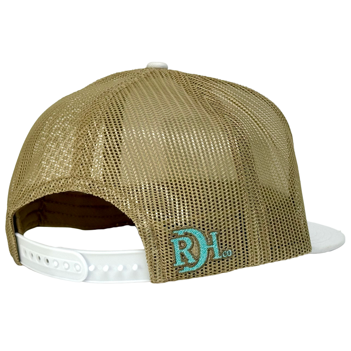 Red Dirt Hat Co. Desert Grit White and Tan Mesh Snapback Cap