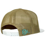Red Dirt Hat Co. Desert Grit White and Tan Mesh Snapback Cap
