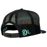 Fast Back Ropes by Red Dirt Hat Co. Horizon Black Mesh Snapback Cap