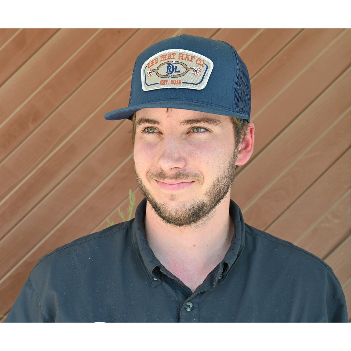 Red Dirt Hat Co. Gig 'Um Navy and Black Mesh Snapback Cap