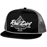 Red Dirt Hat Co. Hold 'Em Black and Charcoal Mesh Snapback Cap