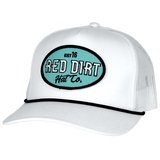 Red Dirt Hat Co. On the Water White Mesh Snapback Cap