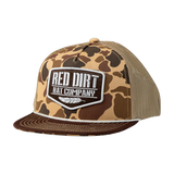 Red Dirt Hat Co. Old Skool Duck Camo and Tan Youth Mesh Cap