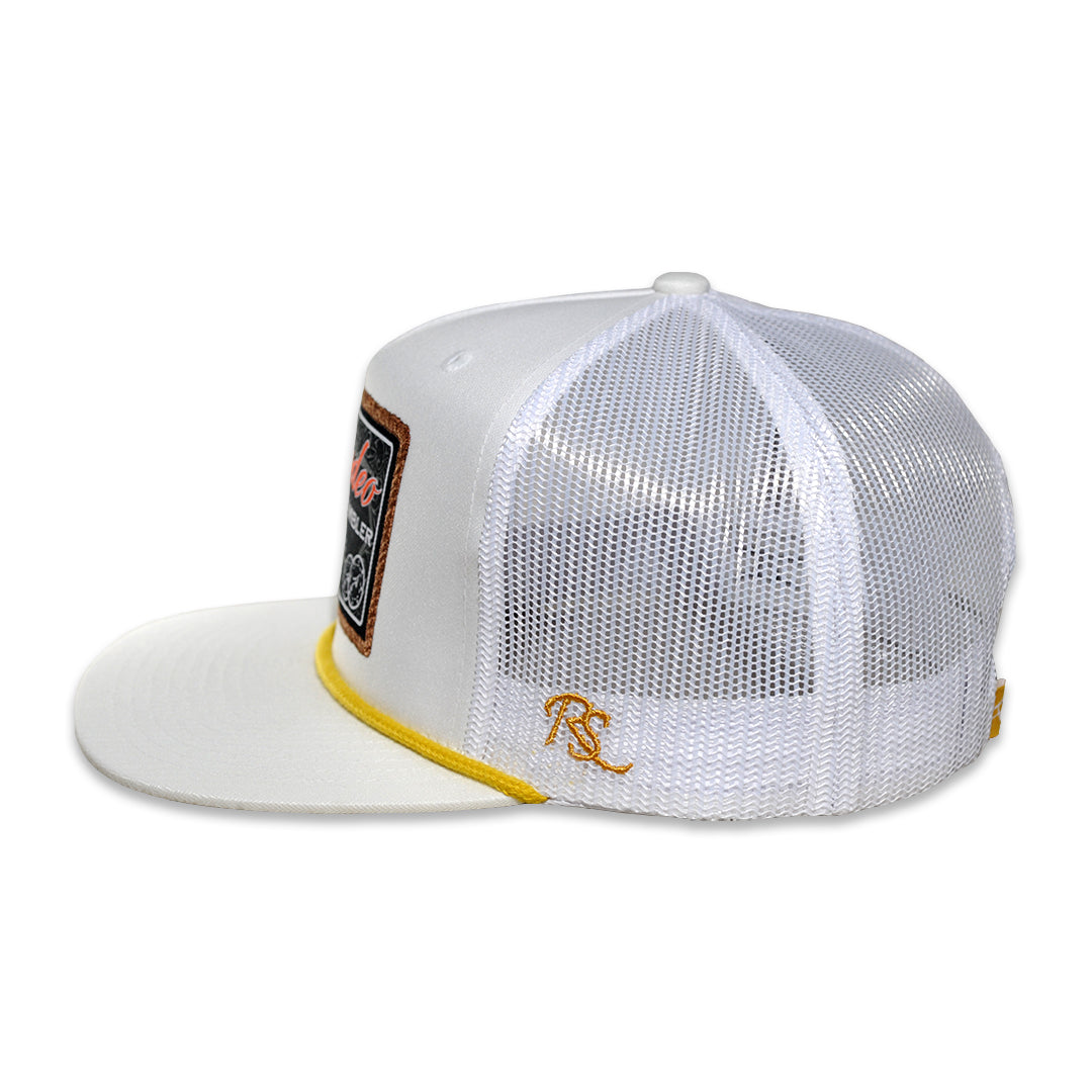 RopeSmart White Trucker Cap with Gambler Patch