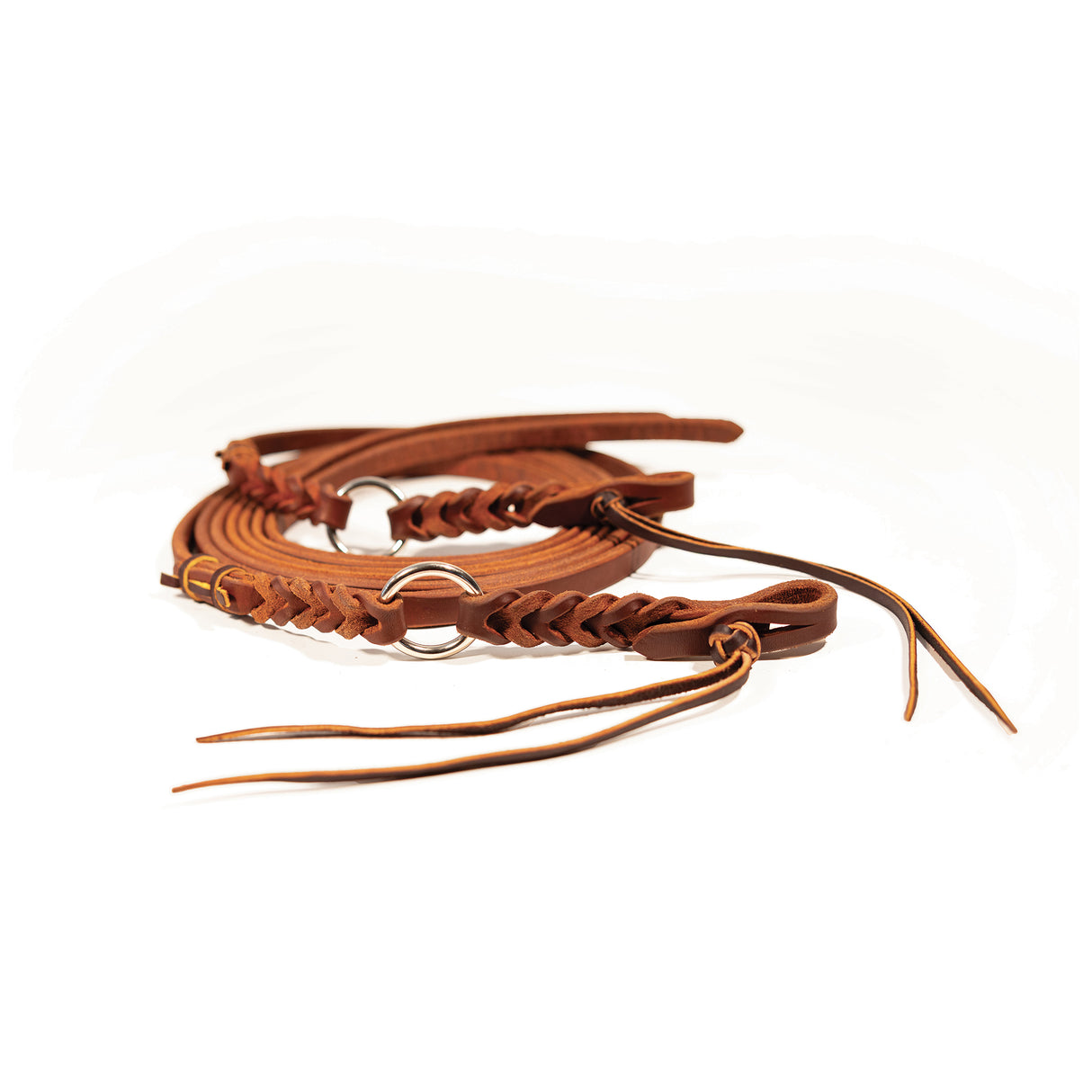 Professional's Choice 5/8" Bleeding Heart Heavy Oil Ring Split Reins