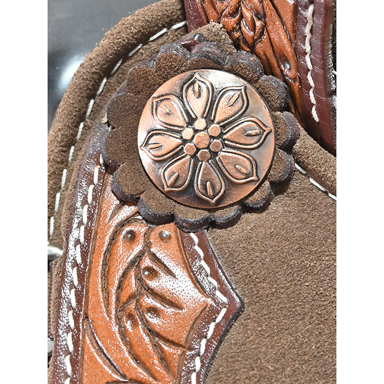 New! 12" Laramie Brown Barrel Racing Saddle By Tough One Saddlery