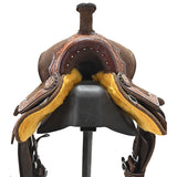 New! 12" Laramie Brown Barrel Racing Saddle By Tough One Saddlery