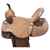 New! 15" Laramie Brown Barrel Racing Saddle By Tough One Saddlery