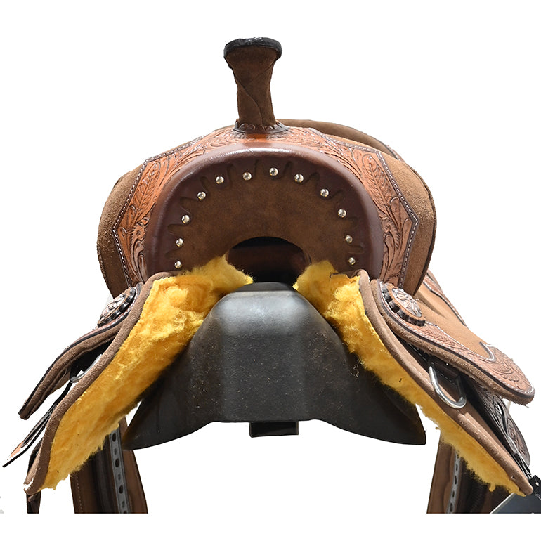 New! 15" Laramie Brown Barrel Racing Saddle By Tough One Saddlery
