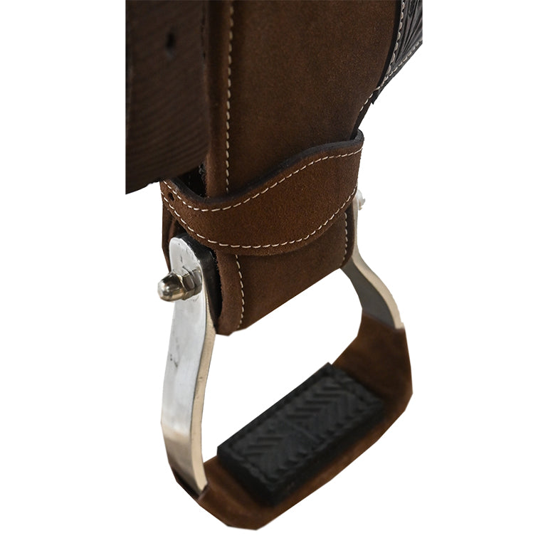 New! 15" Laramie Brown Barrel Racing Saddle By Tough One Saddlery