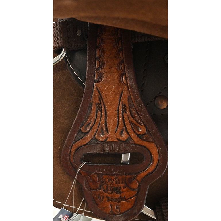New! 15" Laramie Brown Barrel Racing Saddle By Tough One Saddlery