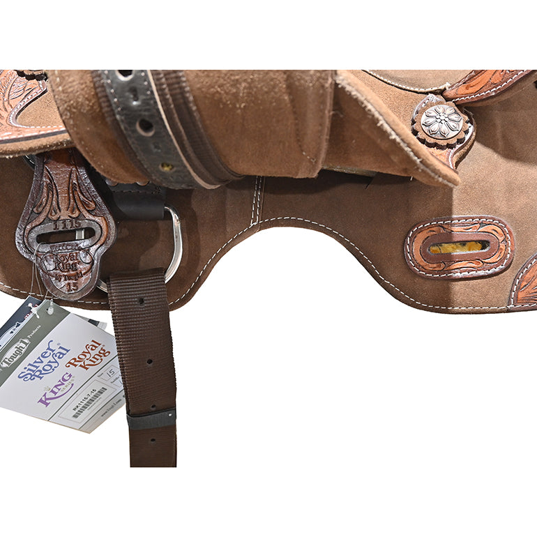 New! 15" Laramie Brown Barrel Racing Saddle By Tough One Saddlery