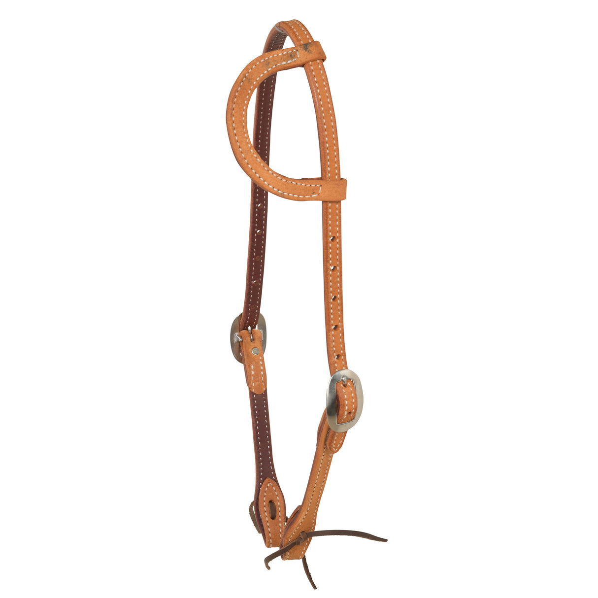 Berlin Custom Leather Doubled N Stitched Roughout Golden Slip Ear Headstall