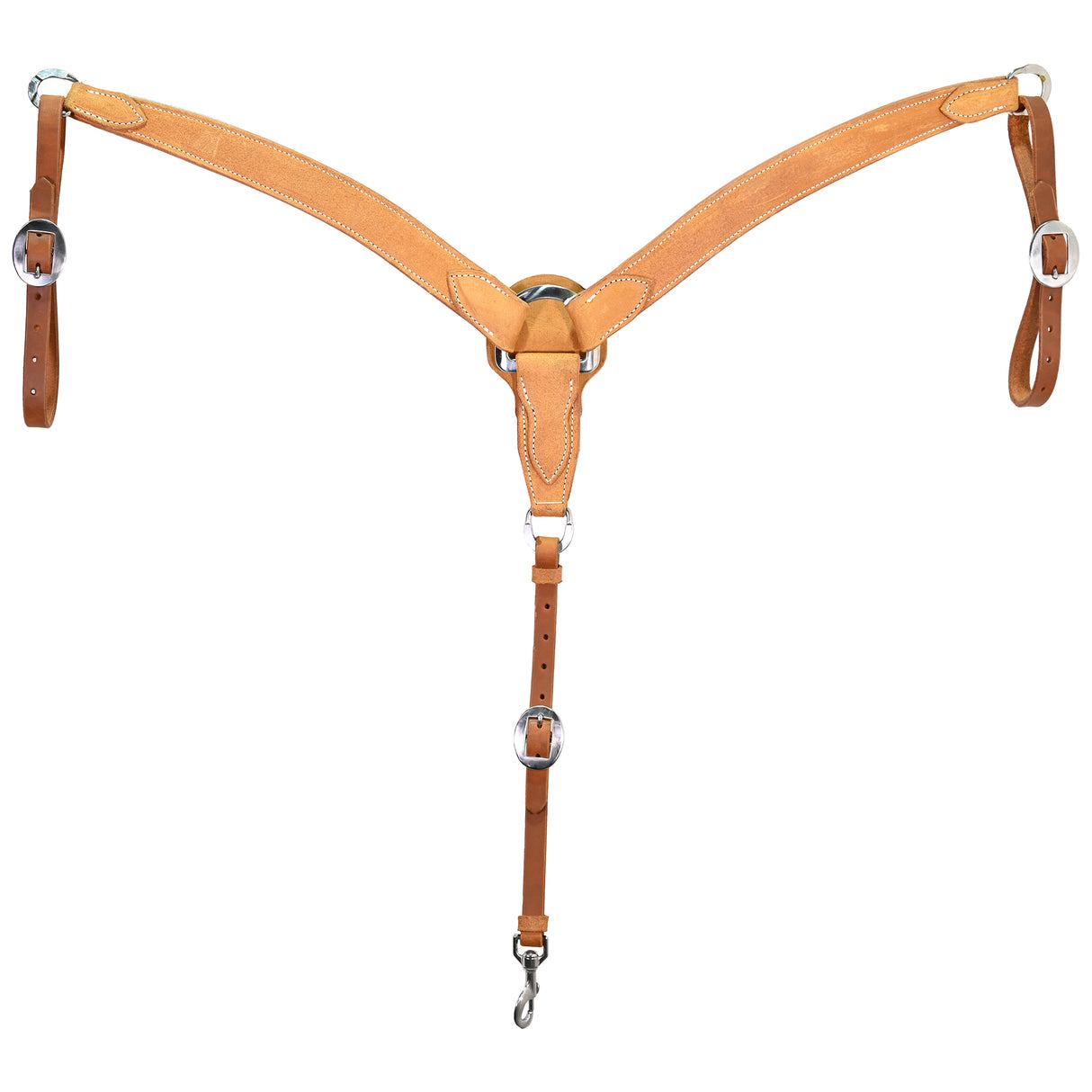 Berlin Custom Leather 2" Golden Oiled Roughout Breast Collar