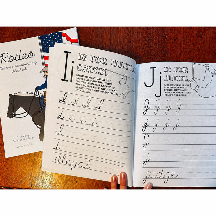 Bored In Cursive Bored on the Range Rodeo: Cursive Handwriting Work Book