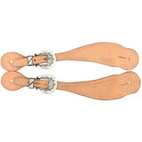 Cowperson Tack Men's Roughout Spur Straps with Scalloped Buckles