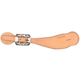 Cowperson Tack Men's Roughout Spur Straps with Browned Vine Buckles