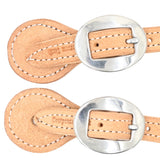 Cowperson Tack Men's Roughout Spur Straps with Stainless Buckles