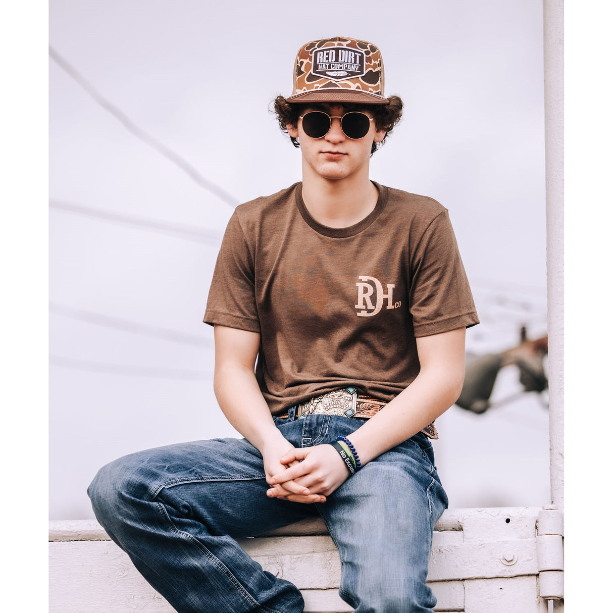 Red Dirt Hat Co. Old Skool Duck Camo and Tan Mesh Cap