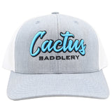 Cactus Saddlery by Red Dirt Hat Co. Heather Grey and White Mesh Snapback Cap