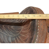 Used 15.5" Sanchez Team Roping Saddle