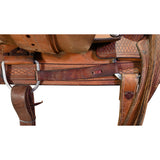 Used 15.5" Sanchez Team Roping Saddle