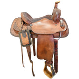 Used 15.5" Sanchez Team Roping Saddle