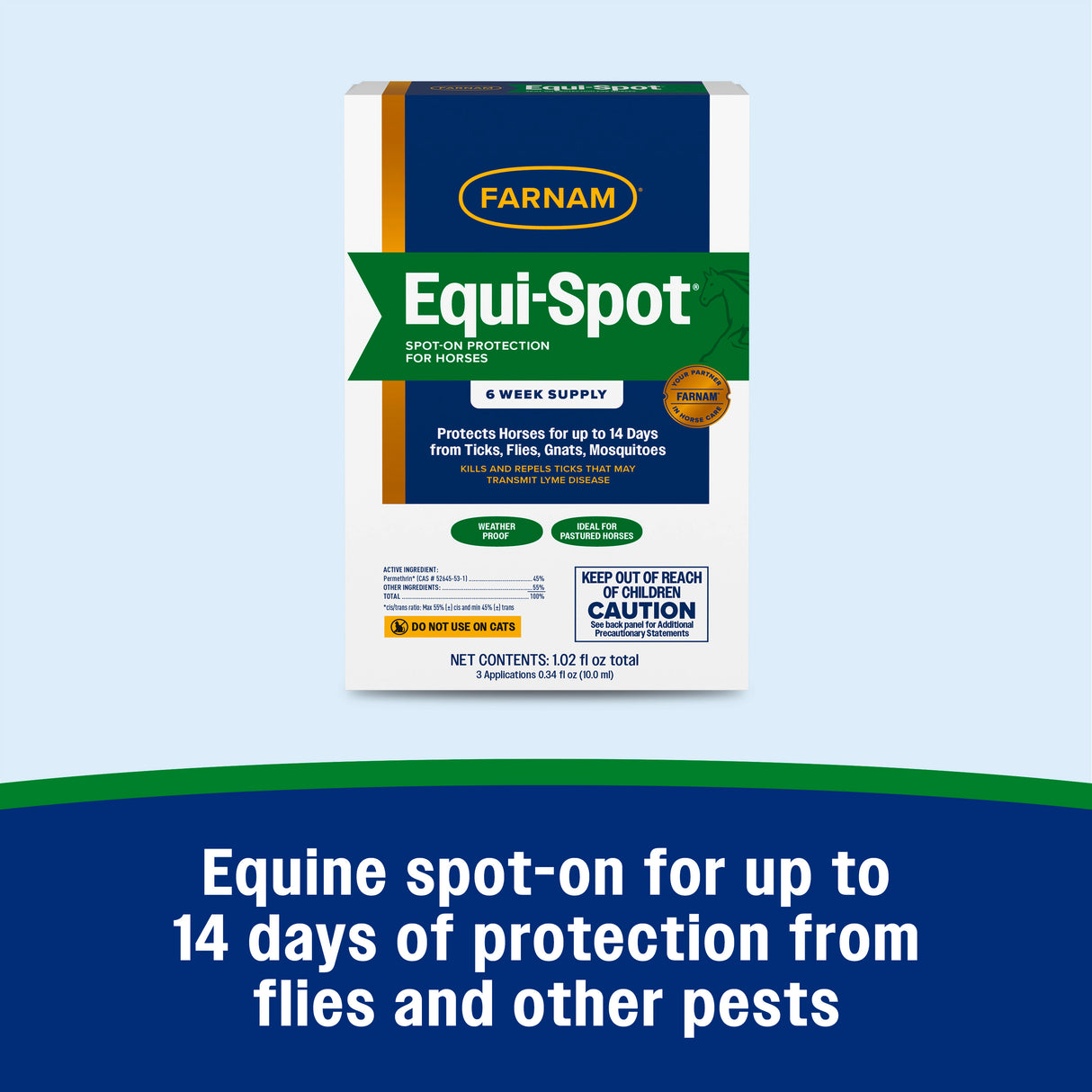 Farnam Equi-Spot, Spot on Fly Control- 6 Week Supply