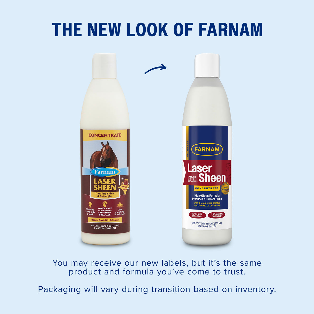 Farnam Laser Sheen Dazzling Shine and Detangler Concentrate- 12oz.