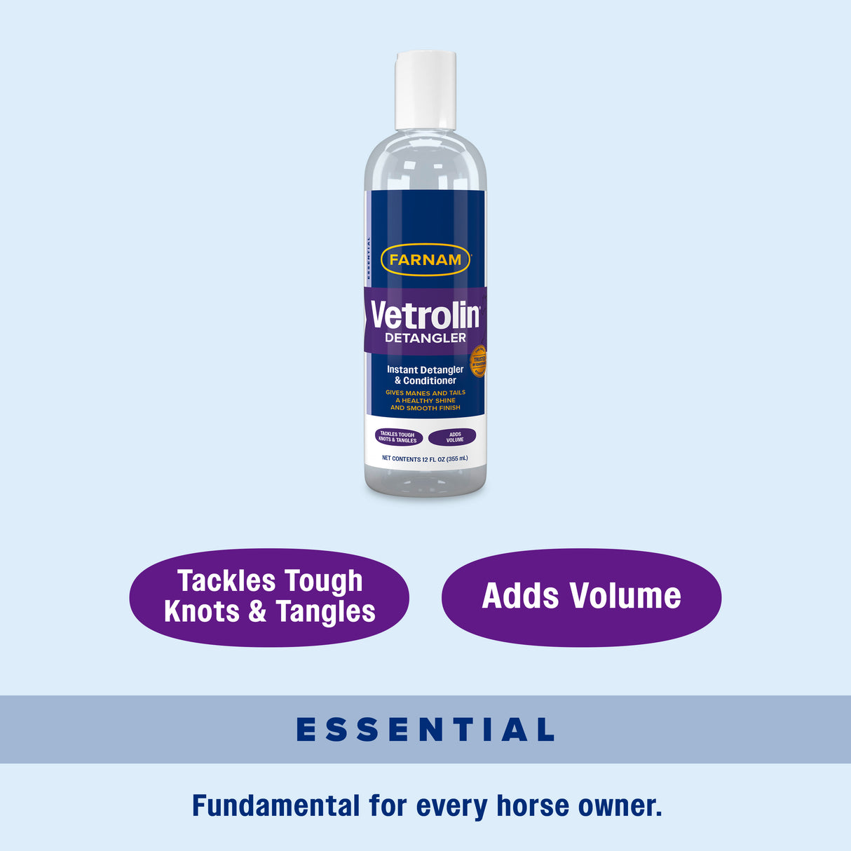 Farnam Vetrolin Instant Mane & Tail Detangler & Conditioner- 12 oz.