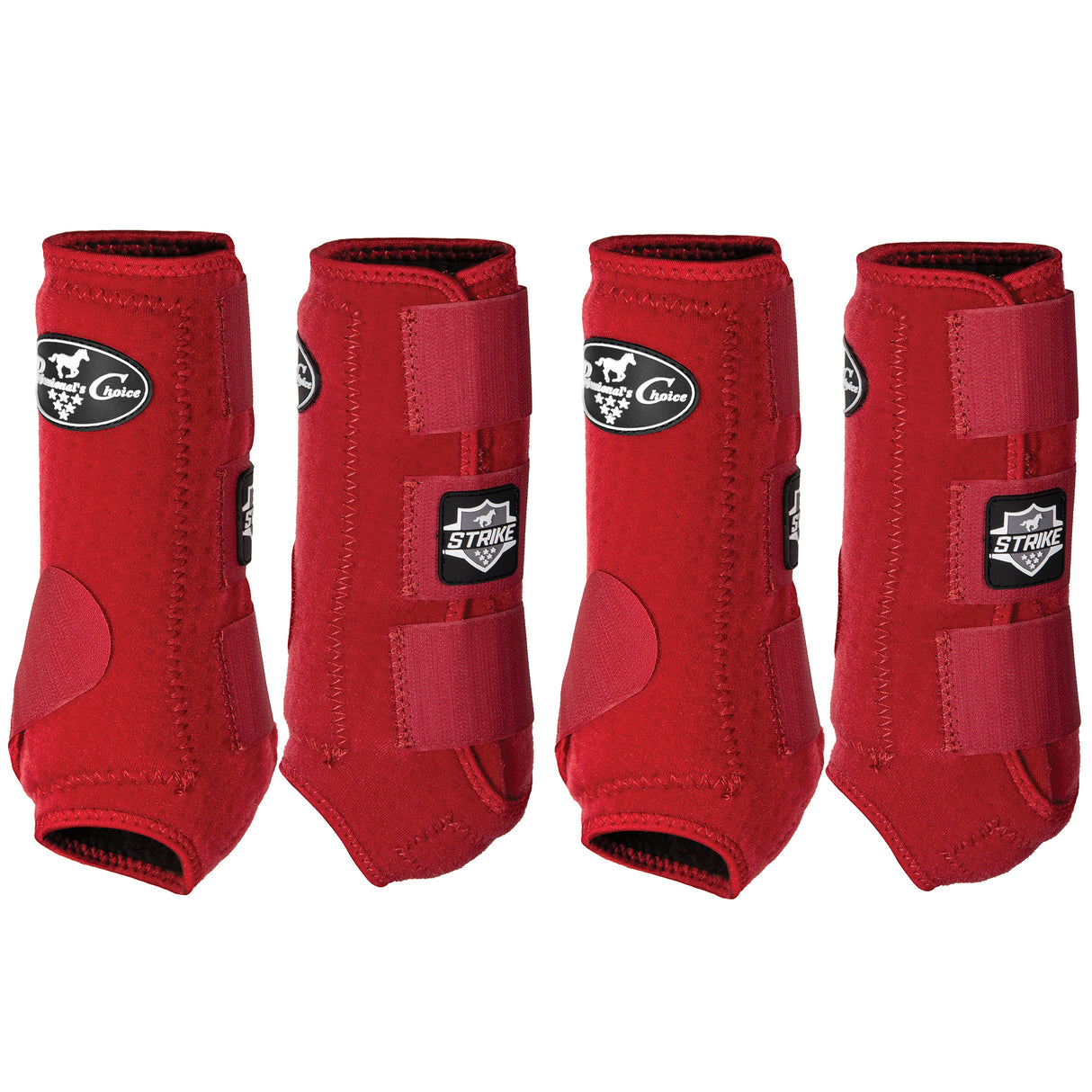 Professional's Choice Strike Value 4 Pack Sports Medicine Boots- Crimson