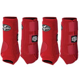Professional's Choice Strike Value 4 Pack Sports Medicine Boots- Crimson