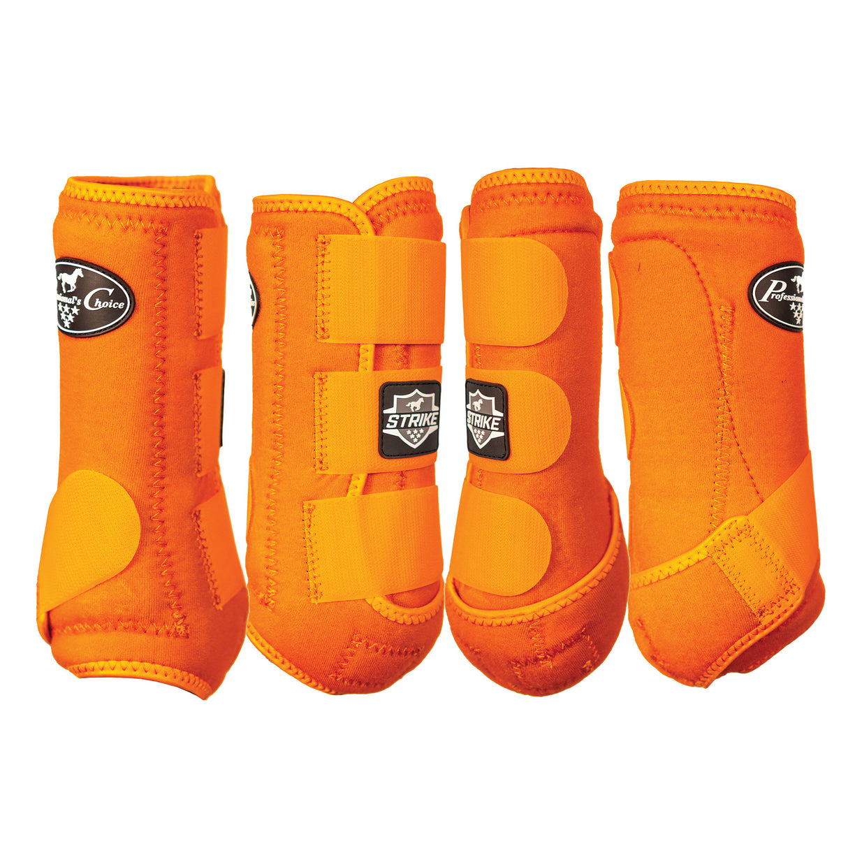 Professional's Choice Strike Value 4 Pack Sports Medicine Boots- Orange
