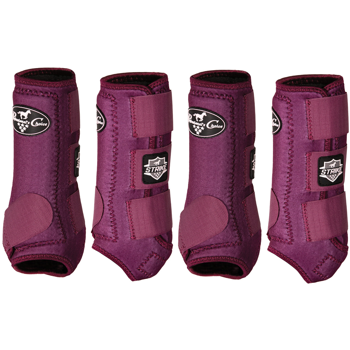 Professional's Choice Strike Value 4 Pack Sports Medicine Boots- Wine