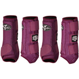 Professional's Choice Strike Value 4 Pack Sports Medicine Boots- Wine