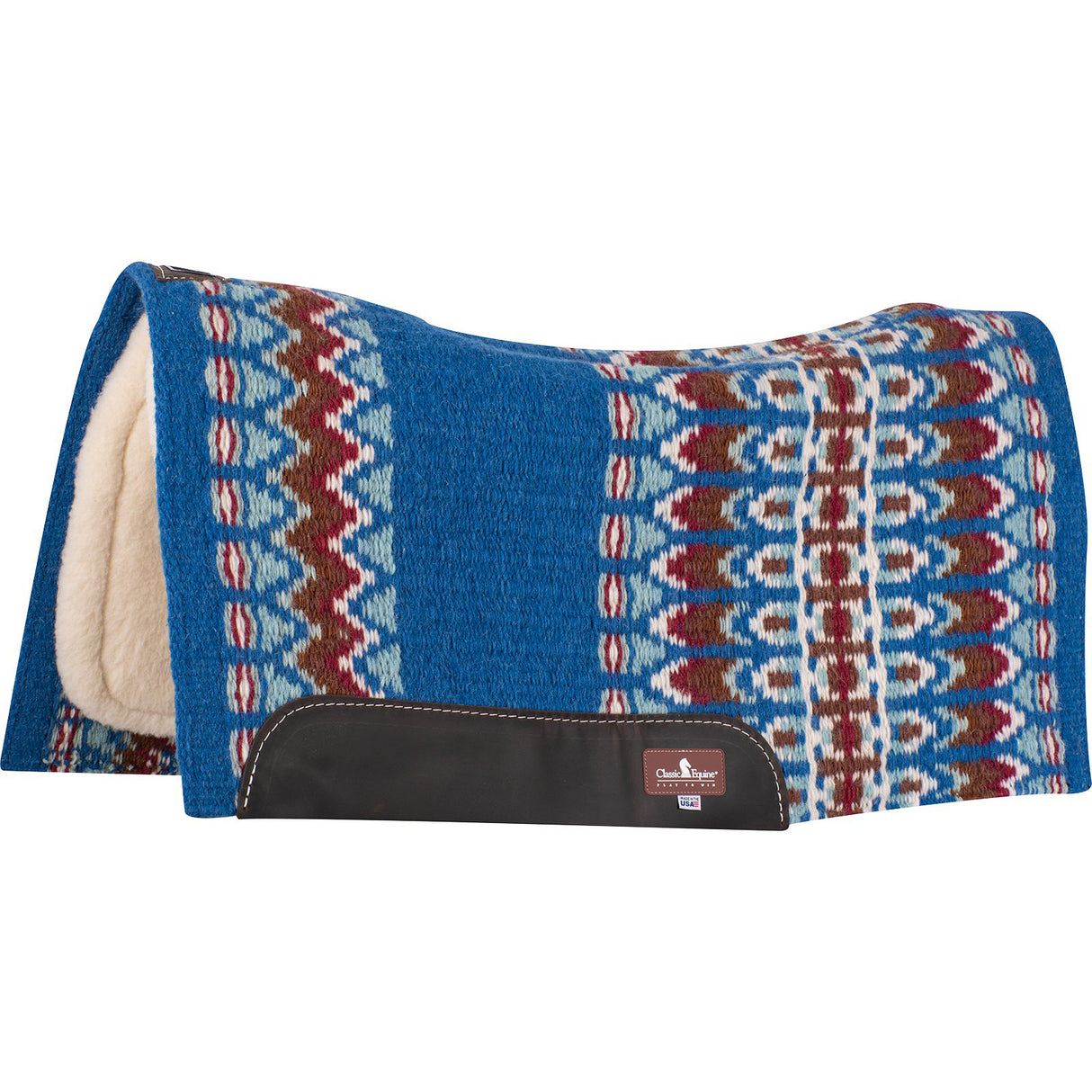 Classic Equine 34"X38" Contoured SensorFlex 1" Saddle Pad- Ultramarine Blue/Plume Blue
