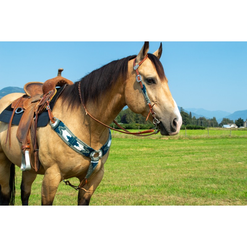 Schulz Equine Grey Mohair Breast Collar