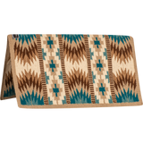 Classic Equine 34"X38" 100% Wool Show Blanket- Sand/Turquoise