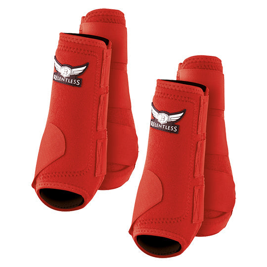 Relentless All Around Front & Hind Boot Combo Pack- Red