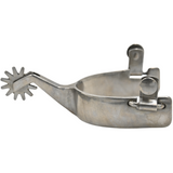 Classic Equine Performance Horse Spurs with Silver and Copper Scroll Overlay- 12pt